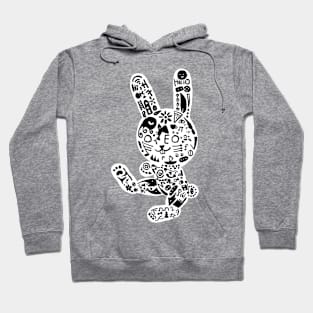 Scribbled Bunny Doodle Hoodie